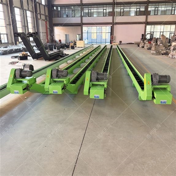 機床定制大型刮板式集中排屑輸送線